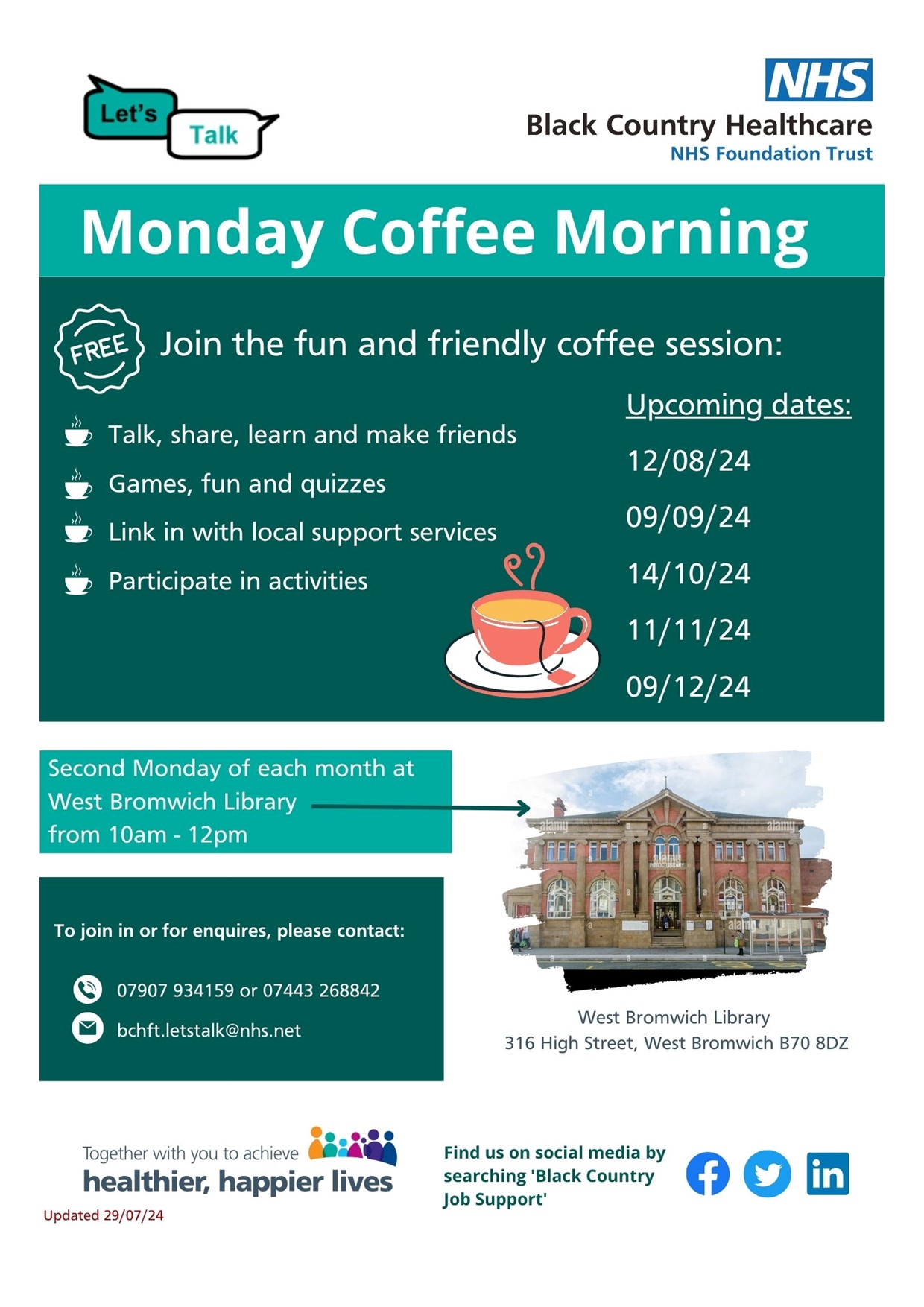 Coffee session Sandwell AUG DEC24