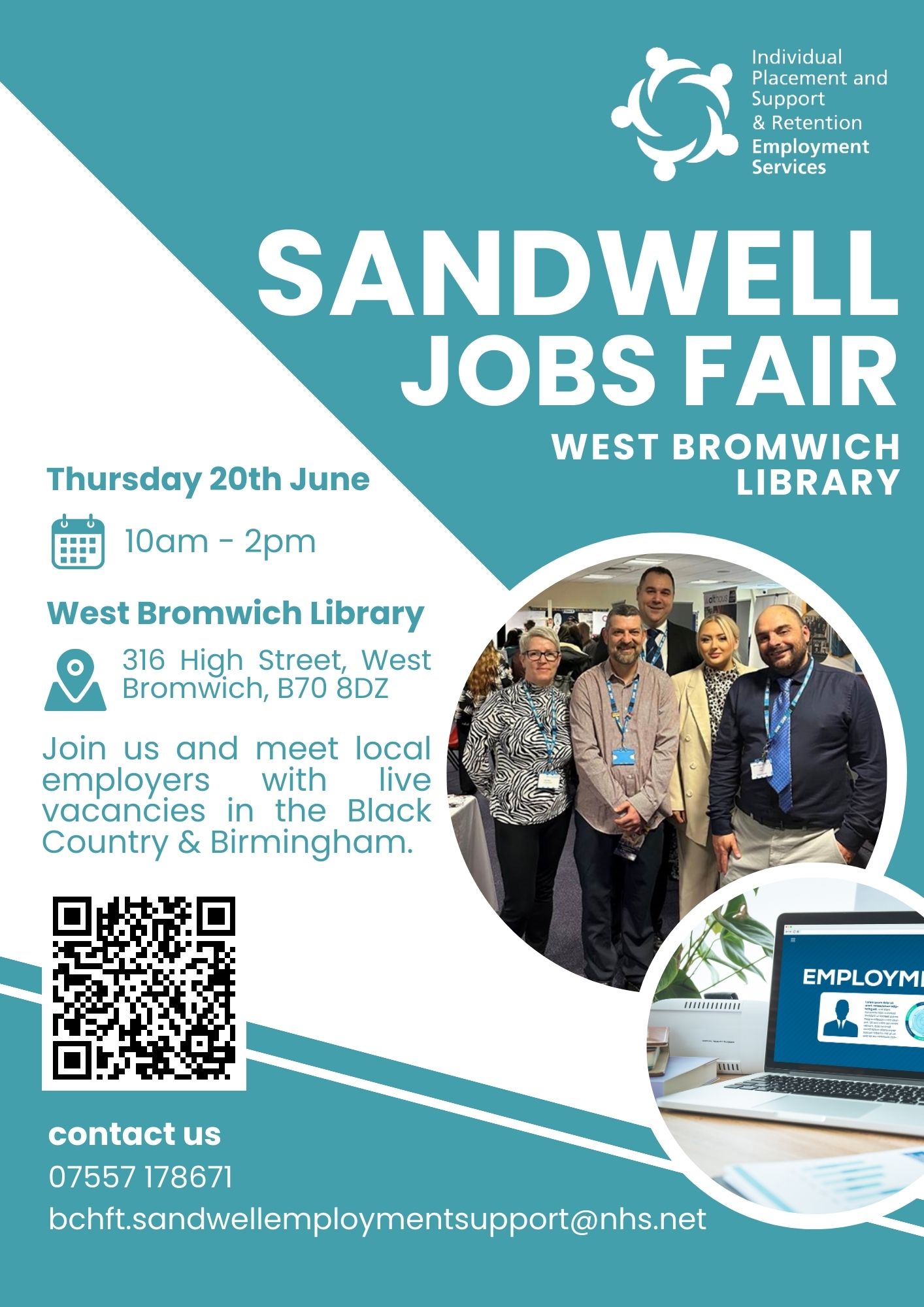 Sandwell Jobs Fair Poster JUN24 QR
