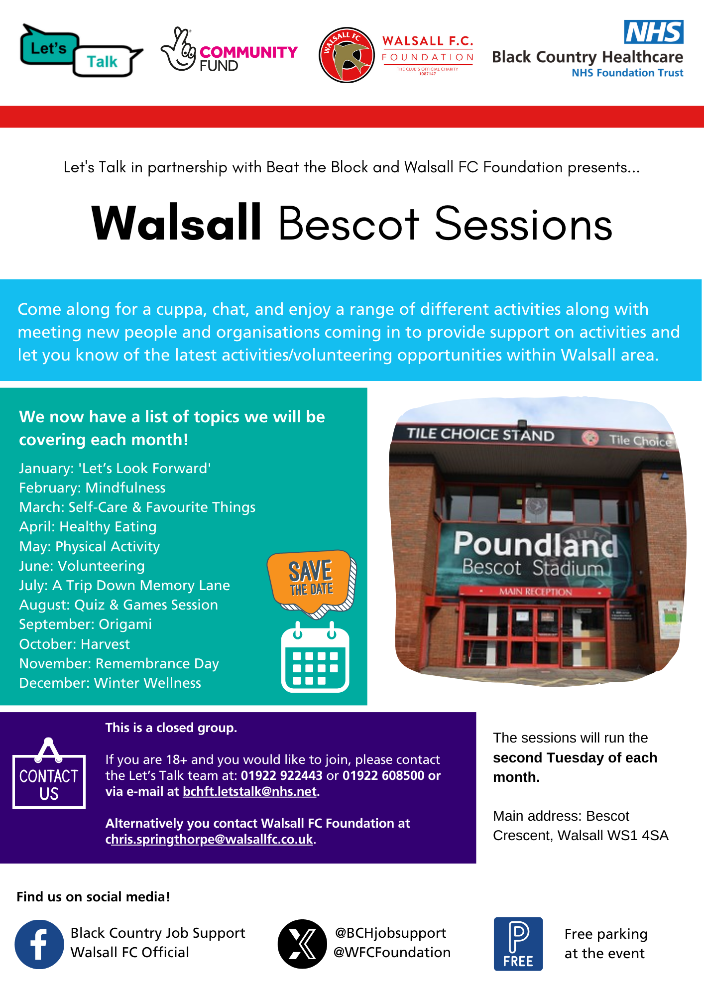 Bescot Stadium Session Leaflet