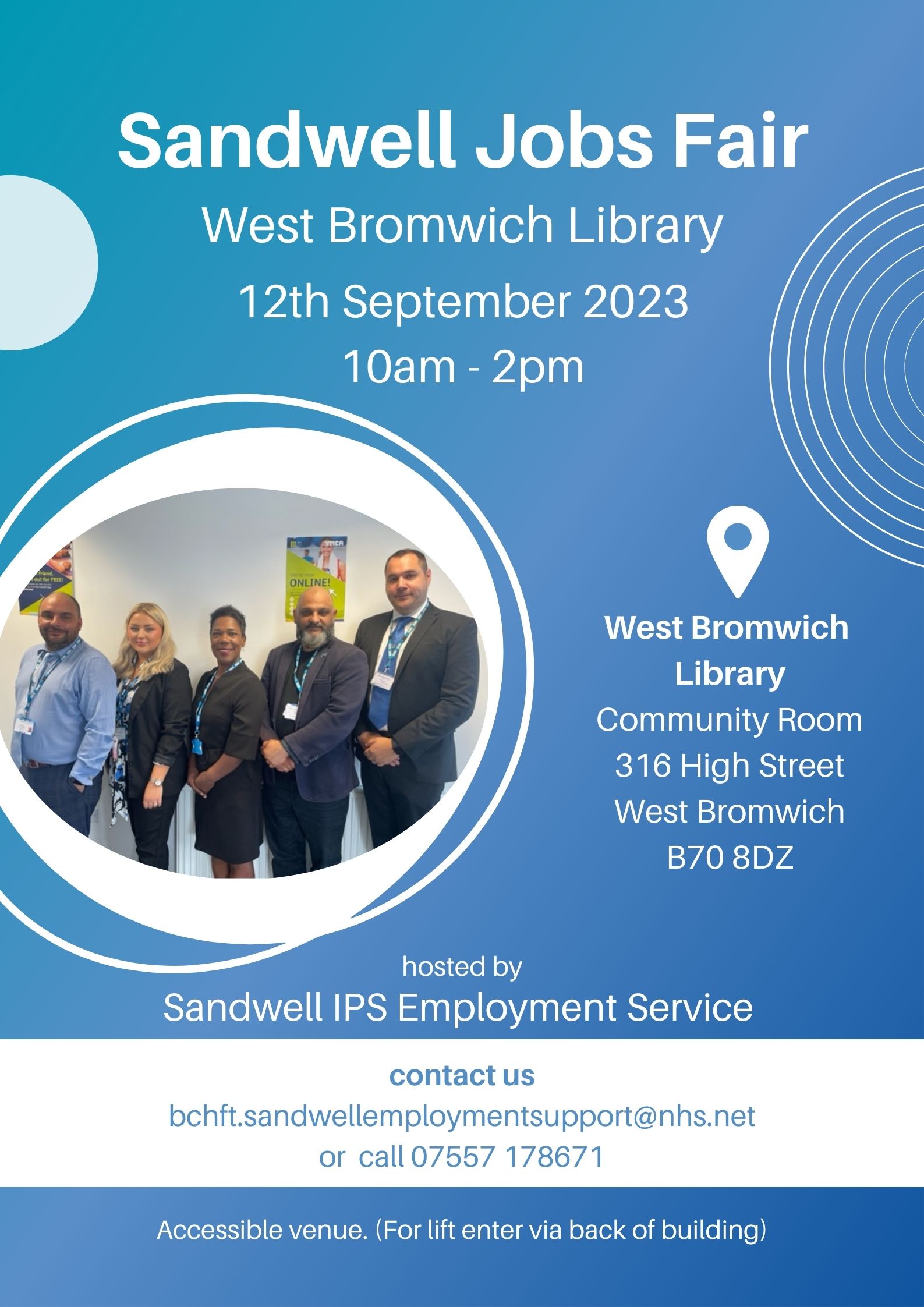 Sandwell Jobs Fair Poster SEP23 2