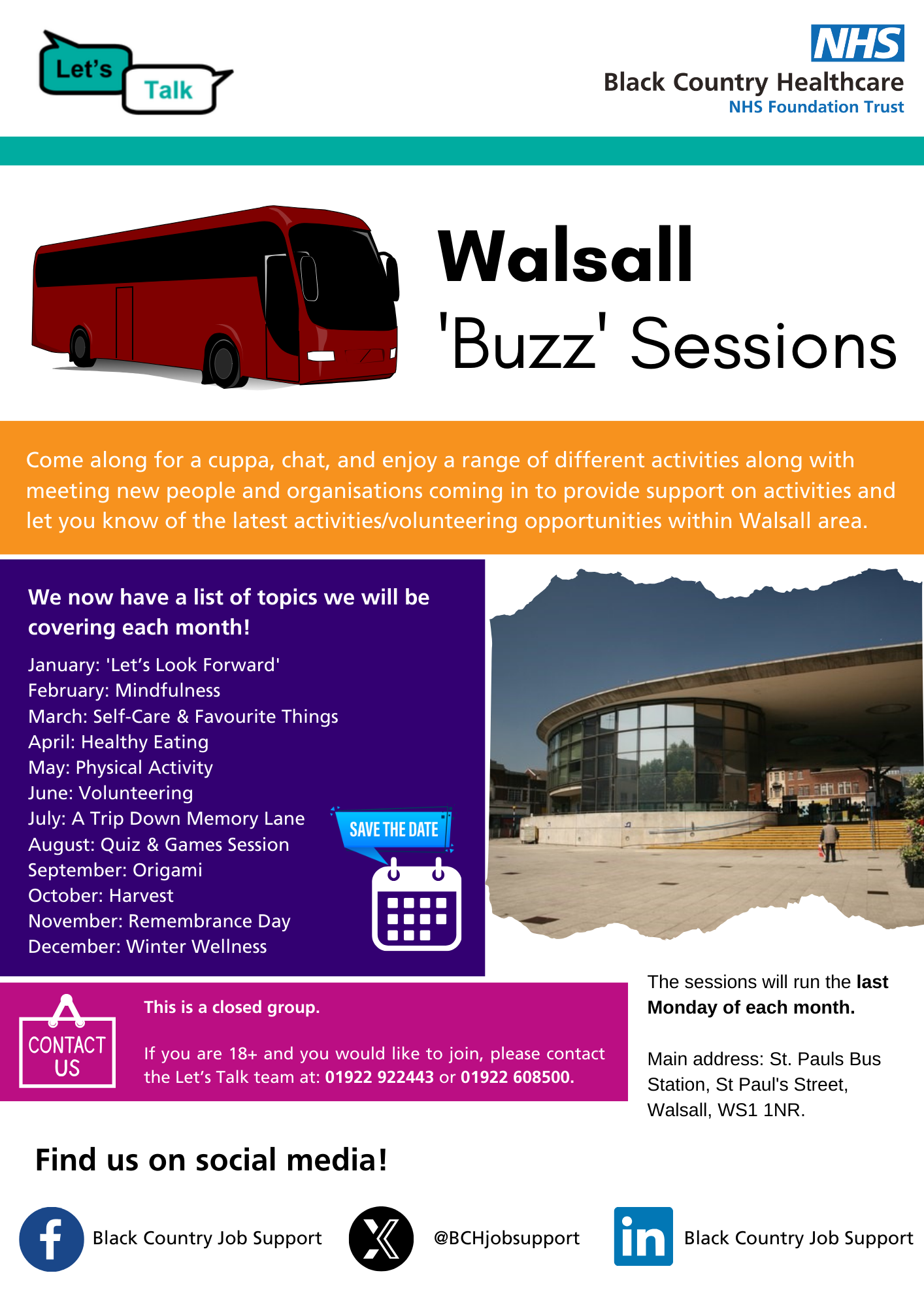 Walsall Buzz Sessions re design
