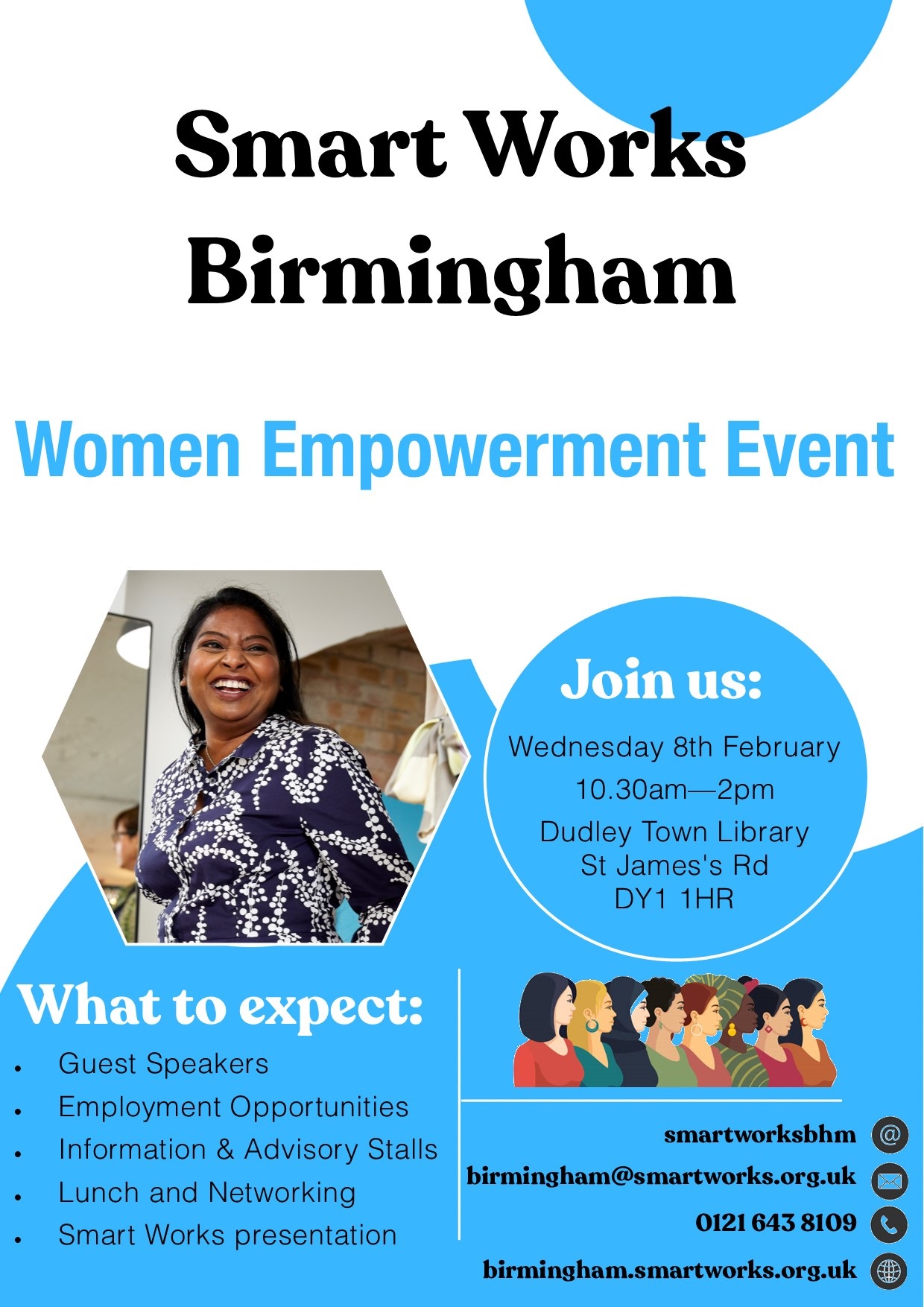 Women Empowerment Day Flyer Dudley FEB23